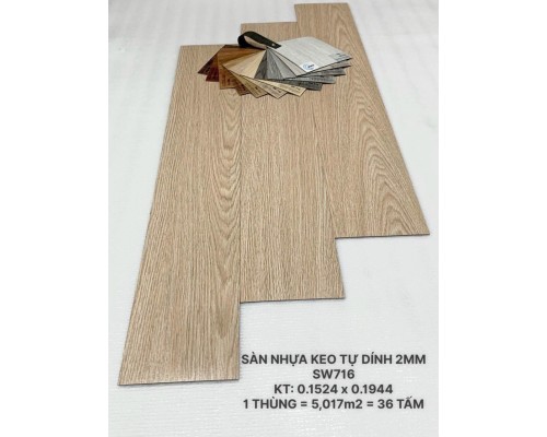 Sàn nhựa giả gỗ có keo sẵn SW716