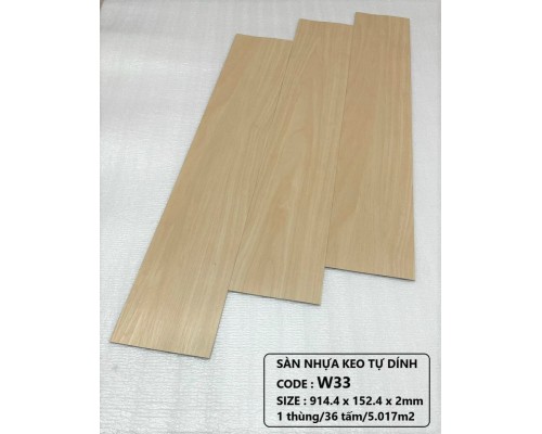 Sàn nhựa giả gỗ có keo sẵn W33