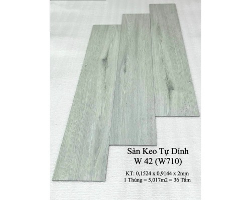 Sàn nhựa giả gỗ có keo sẵn W42