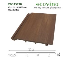 Tấm ốp gỗ nhựa composite EW115T10 Coffee