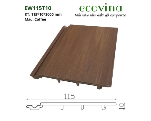 Tấm ốp gỗ nhựa composite EW115T10 Coffee