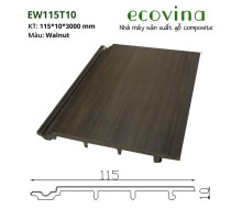 Tấm ốp gỗ nhựa composite EW115T10 Walnut