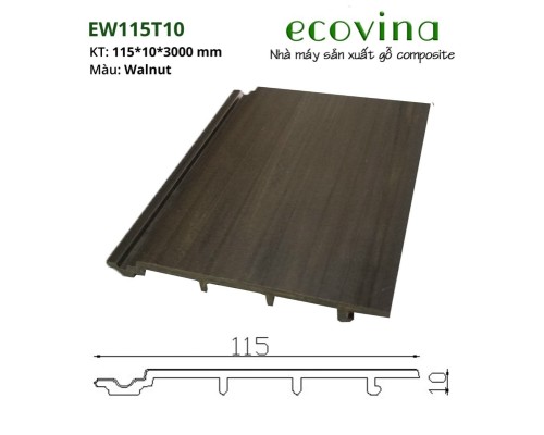 Tấm ốp gỗ nhựa composite EW115T10 Walnut