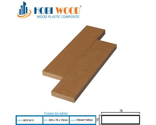 Thanh lam HOBI WOOD HB70 W15 Vibrant Yellow