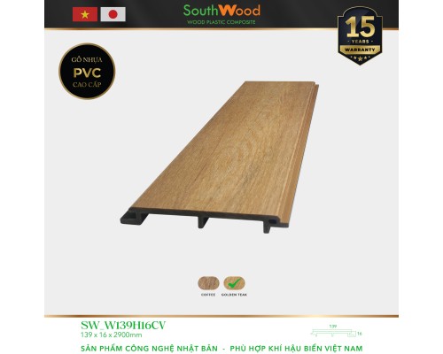 Tấm Ốp Gỗ Nhựa SouthWood SW_W139H16CV Golden Teak