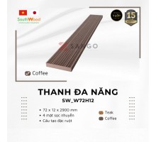 Thanh Đa Năng Gỗ Nhựa SouthWood SW_W72H12 Coffee