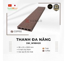 Thanh Đa Năng Gỗ Nhựa SouthWood SW_W98H20 Coffee