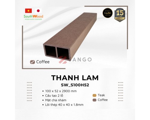 Thanh lam gỗ nhựa SouthWood SW_S100H52 Coffee