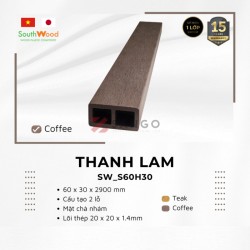 Thanh lam gỗ nhựa SouthWood SW_S60H30 Coffee