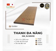 Thanh Đa Năng Gỗ Nhựa SouthWood 3 Lớp 3L120h10 Golden