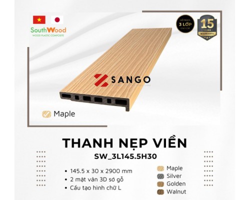 Thanh Nẹp Gỗ Nhựa SouthWood 3L145.5H30 Maple