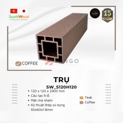 Trụ cột gỗ nhựa SouthWood SW_S120H120 Coffee