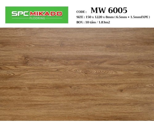 Sàn nhựa hèm khóa 8mm SPC MIKADO MW6005