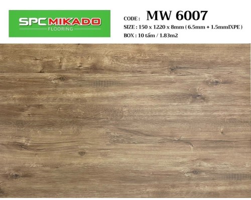 Sàn nhựa hèm khóa 8mm SPC MIKADO MW6007