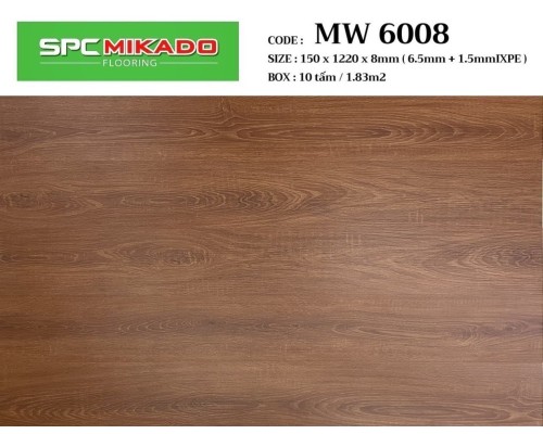 Sàn nhựa hèm khóa 8mm SPC MIKADO MW6008