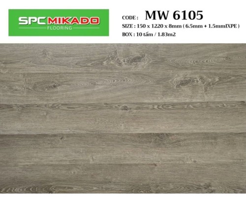 Sàn nhựa hèm khóa 8mm SPC MIKADO MW6105