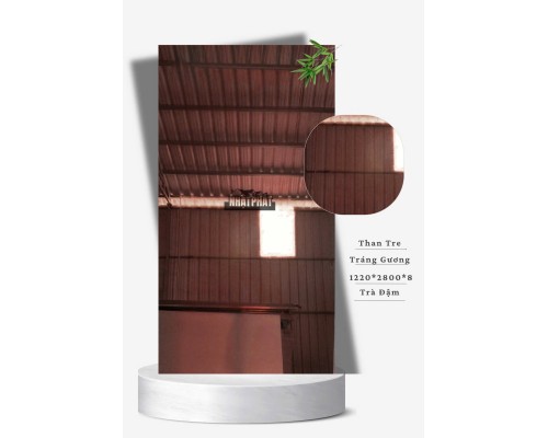 Tấm Ốp Than Tre Vân Tráng Gương Trà Đậm 
