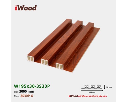 Tấm ốp lam sóng iWood 3S30P-6