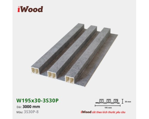 Tấm ốp lam sóng iWood 3S30P-8