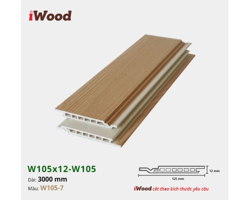 Tấm ốp iWood W105-7 (hèm U)