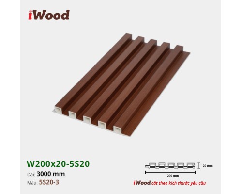 Tấm ốp lam sóng iWood 5S20-3