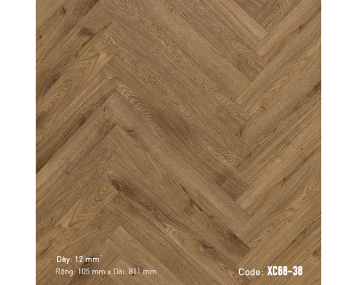 Sàn gỗ xương cá 3K Vina 12mm XC68-38