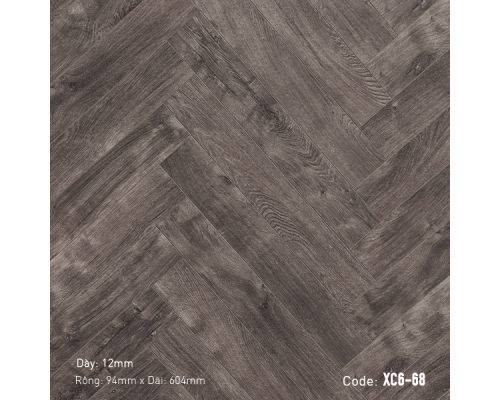 Sàn gỗ công nghiệp cốt đen xương cá 12mm Dream Noblesse XC6-68