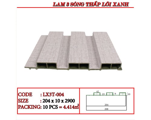 Tấm ốp lam 3 sóng thấp Human LX3T-004