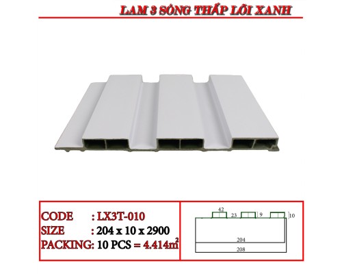 Tấm ốp lam 3 sóng thấp Human LX3T-010