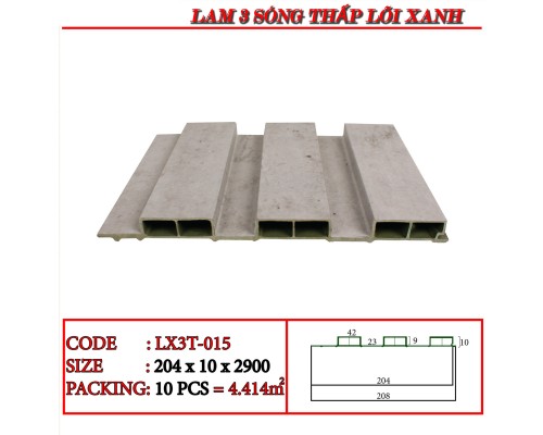 Tấm ốp lam 3 sóng thấp Human LX3T-015