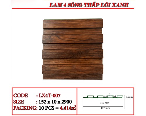 Tấm ốp lam 4 sóng thấp Human LX4T-007