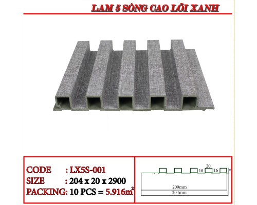 Tấm ốp lam 5 sóng cao Human LX5S-001