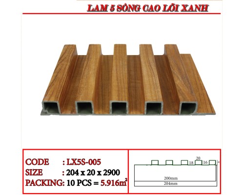 Tấm ốp lam 5 sóng cao Human LX5S-005