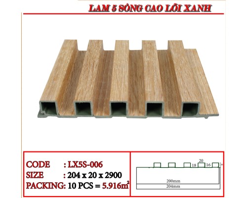 Tấm ốp lam 5 sóng cao Human LX5S-006