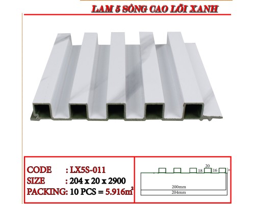 Tấm ốp lam 5 sóng cao Human LX5S-011